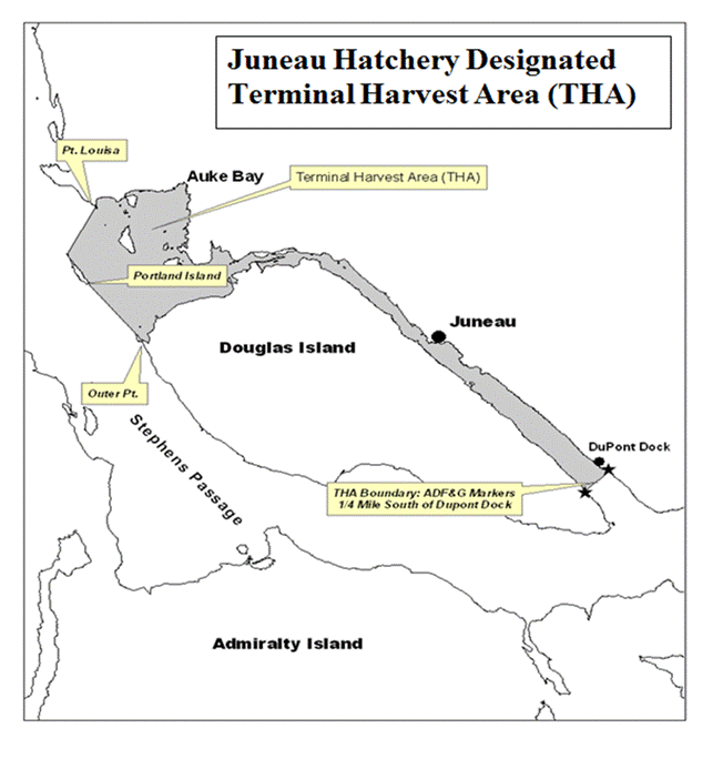 JUNEAU AREA HATCHERY KING SALMON SPORT LIMITS INCREASED IN DESIGNATED TERMINAL HARVEST AREA  BEGINNING SATURDAY, JUNE 1ST  